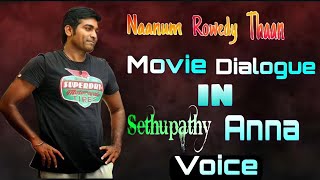 Naanum Rowdey Thaan Movie Dialogue Sethupathy Anna Voice and Corona Awareness||mimicry boy anbu||tam