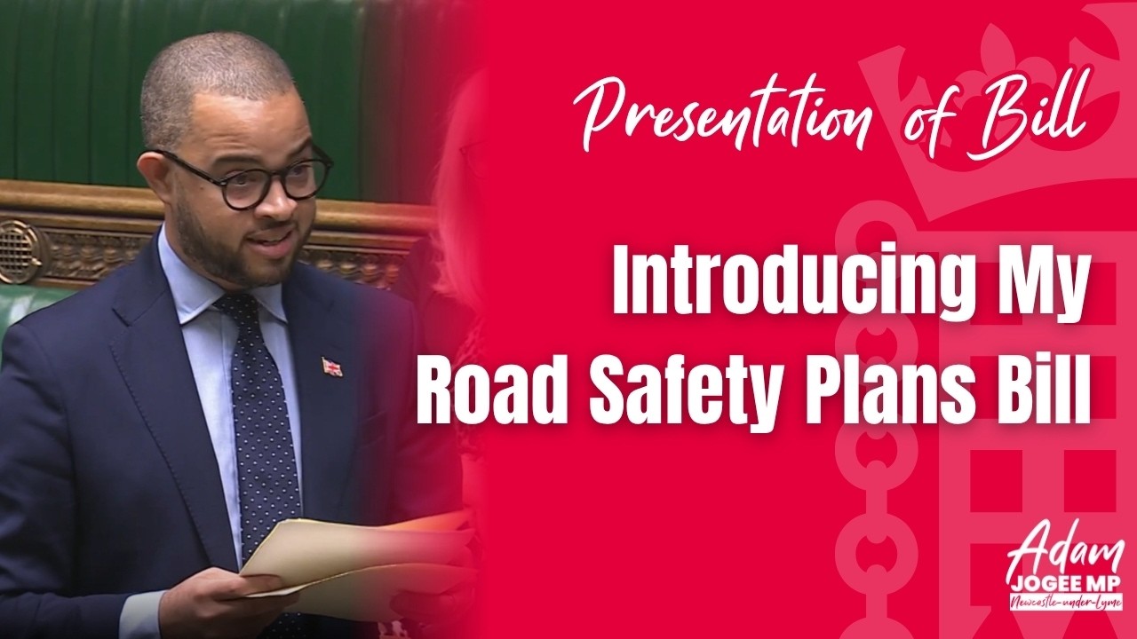 Introducing My Road Safety Plans Bill to Parliament