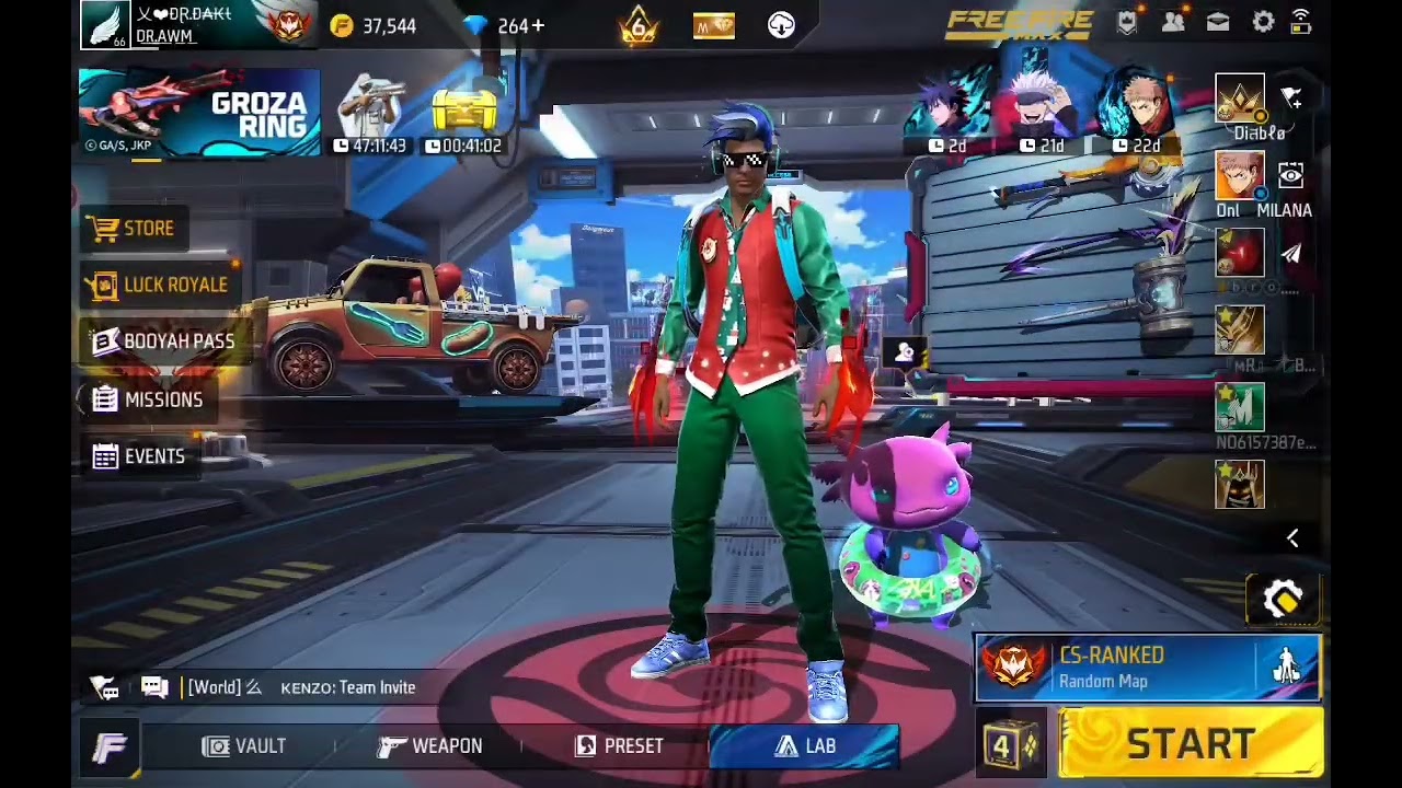 i got skying from booyah pass premium block-(Free fire)the boat one i got