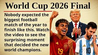 Fifa World Cup 2026 Final || ⚽🏆 Learn English Through Story Level 2 || Graded Reader 🎧