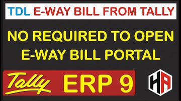 Auto E-Way Bill From Tally | No Required to Open E-Way bill Portal | TDL for Eway Bill