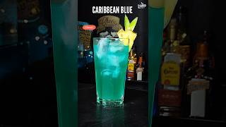 Caribbean Blue | Blue Cocktail | Easy Recipe #shorts