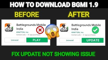HOW TO UPDATE BGMI 1.9 🔥 BGMI UPDATE NOT SHOWING IN PLAYSTORE PROBLEM FIXED | NEW UPDATE BGMI