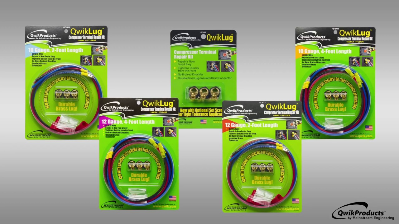 QwikProducts - QwikLug Compressor Terminal Repair Kit 10AWG 4FT