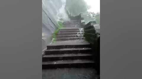 Flow of water at girnar mountain