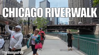 Chicago USA, Riverwalk - Summer 2025 | 4K