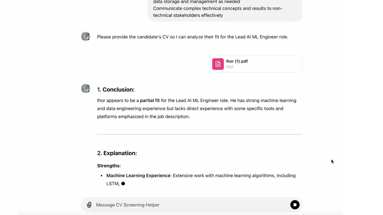 A-Team Global AI-driven CV Screening Helper