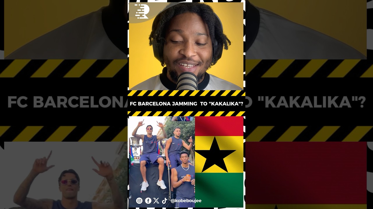 BARCELONA  CELEBRATING LA LIGA WIN WITH “KAKALIKA” BIGGEST SONG IN THE WORLD🇬🇭😳