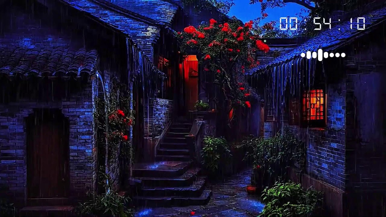 Relaxing Rainstorm and Thunder for Gentle Sleep