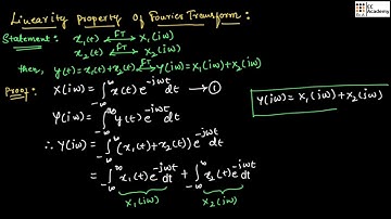LINEARITY and TIME SHIFT property of fourier transform in signals and systems || EC Academy