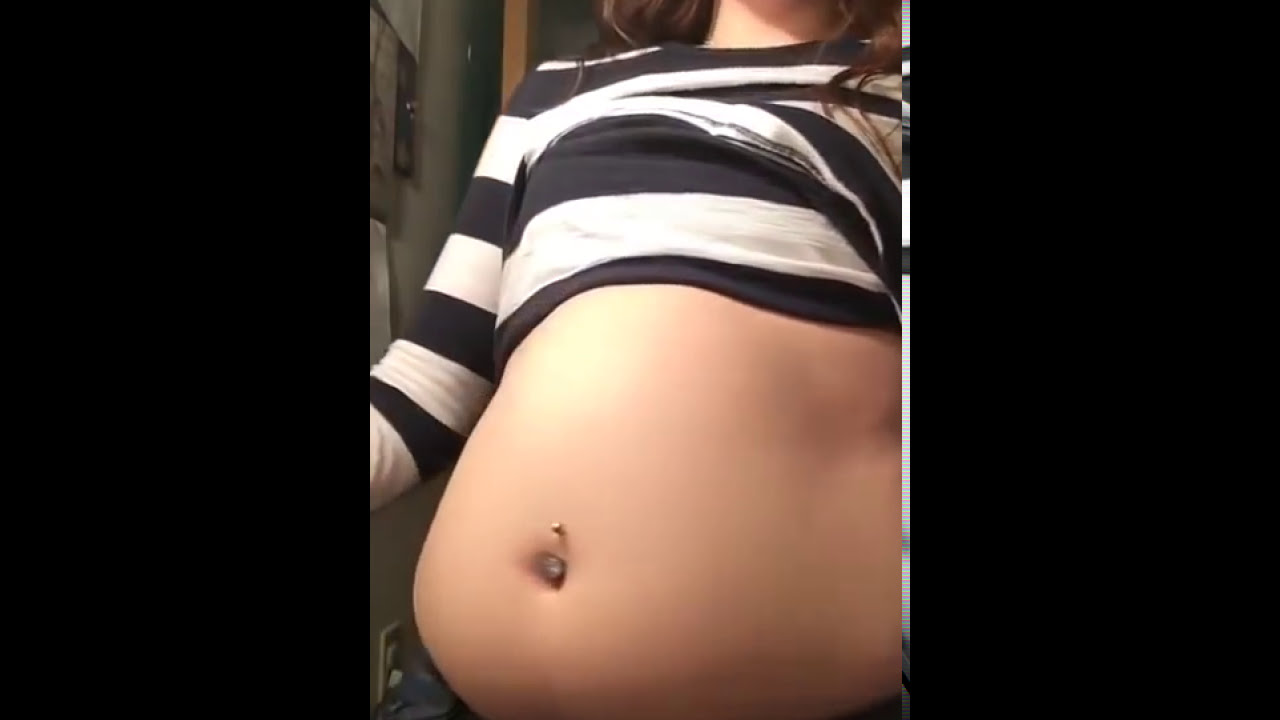 Girl Plays With Her Belly  Some Burps - Youtube-9683