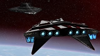 Resurgent vs 2 Nebulas Star Destroyer Empire at War Remake - Task Force The Republic Submod NPC Wars