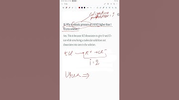 Why is osmotic pressure of 1 m kcl higher than 1 m urea solution? -