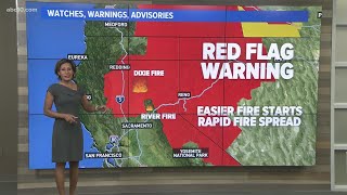 Fire Weather Conditions: Dixie and River Fire | August 5, 2021