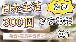 初學者必看！｜日本生活一定要知道的【300個日文單字】#1