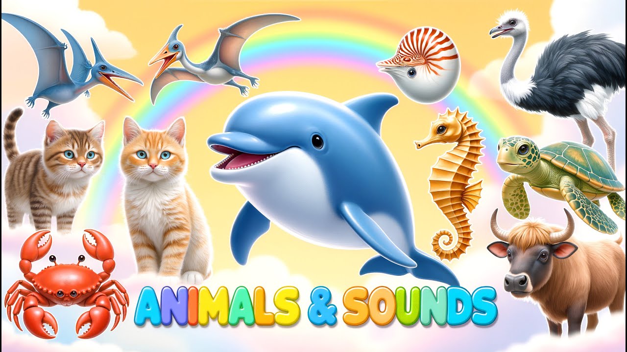 Learn 25 Sea Animals, Bugs and Insects 🌊 Creepy Crawly Friends 🐞Sea crab, Opaki, Cat, Seahorse