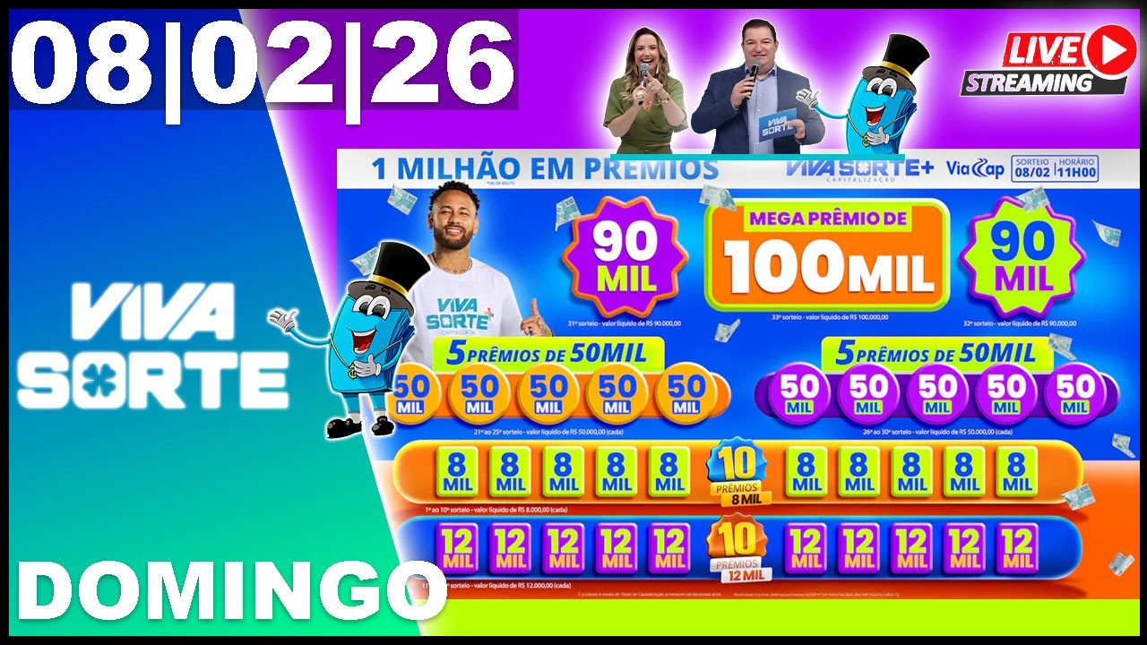 Programa Viva Sorte de 08|02|2026 🔴 - YouTube