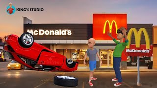 Classic Caillou drives his dad's car to McDonald's without permission & crashes it/ Grounded S3 EP50