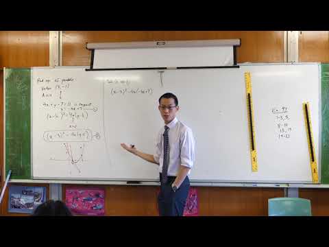Finding Parabola Given Vertex, Direction & Tangent (2 of 2: Using the discriminant)