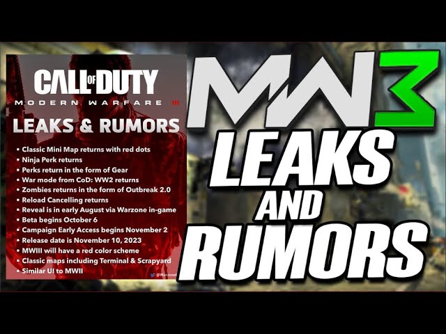 Leaks 'Call Of Duty: Modern Warfare 2' Beta Dates And It's