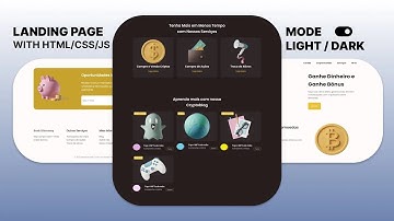 Criando Site/Landing Page com HTML, CSS e Javascript | Modo Dark/Light
