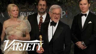 Steven Spielberg and the Cast of 'The Fabelmans' Full Press Room Speech at the Golden Globes