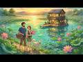 Life Inside a Floating Home Above the Water🏠: Peaceful Days by The Lotus Pond | Ghibli Video