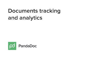 Documents tracking and analytics via PandaDoc electronic signature app