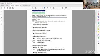 UTRCA Board Meeting - Tuesday, April 14, 2026