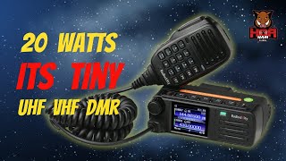 Tiny UHF VHF DMR 20 Watt Mobile Radio:  Use and Review of the Radioddity DB25-D