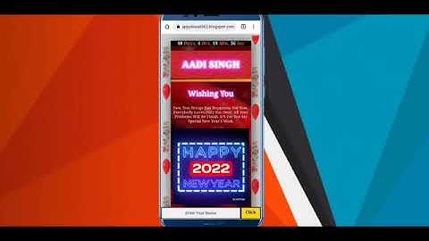 Happy New Year 2022 Wishing Script For Blogger Free Download | Blogger Wishing Script 2022