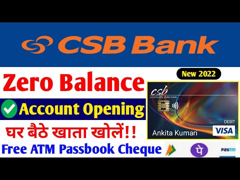 CSB Bank Zero Balance Account Opening Online || How To Open Saving Account In CSB Bank