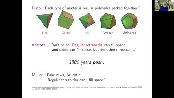 Bjorn Poonen - Tetrahedra: From Aristotle’s Mistake to Unsolved Problems (January 13, 2021)