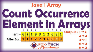 Count occurrence of every element in arrays || Java || Arrays || Count element || Fox Tech Academy