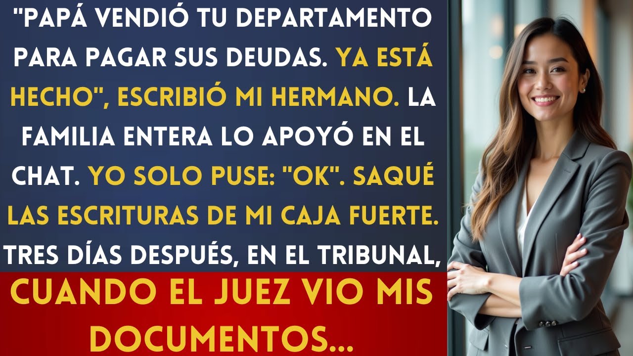 Mi hermano dijo: “Papá vendió tu departamento”. Sonreí y llamé a mi notario...