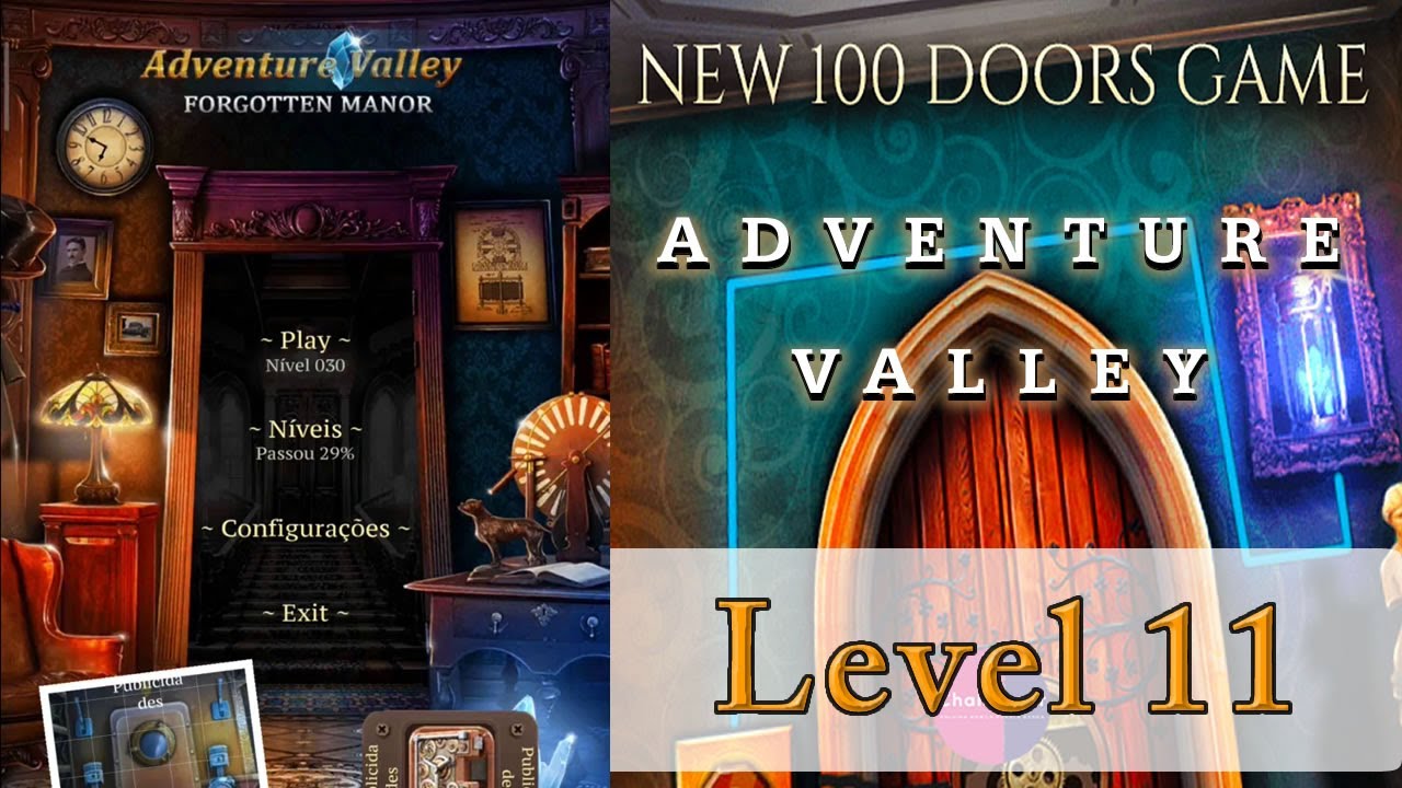 100 DOORS ADVENTURE PUZZLE - LEVEL 11 | ADVENTURE VALLEY - ENIGMA 100 PORTAS - LEVEL 11