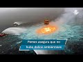 Tormenta eléctrica y fuga de gas, causas de aparatoso incendio en el mar: Pemex
