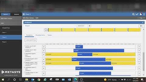 How to modify Event Schedules in Johnson Controls Metasys MUI