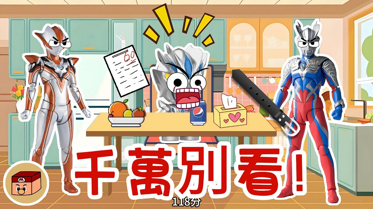 【超級奧特曼】千萬別看！小賽羅要遭殃了！！！#奧特曼 #鹹蛋超人 #貝利亞 #迪迦 #賽羅 #ultraman