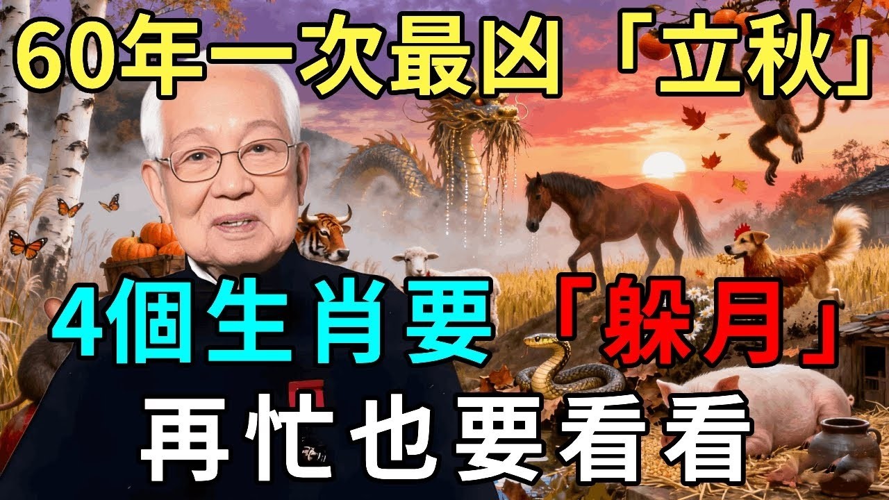 60年一次最凶「立秋」！今年9月23日立秋不一般，4個生肖要「躲月」，再忙也要看看！｜禪悟修心 #財運 #生肖 #2026年🔮
