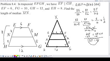 Finding the Length of the Median of a Trapezoid