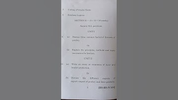 Degree V-SEM Zoology Poultry management -II (Poultry production & management) AU-25/@lasya tech