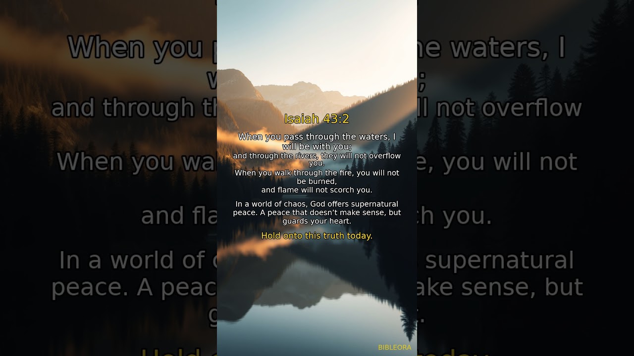 🙏 GOD'S WORD: Strengthen Your Faith | Isaiah 43:2 #shorts