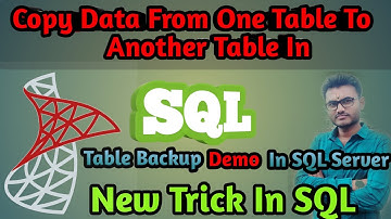 SQL | How To Copy Data From One Table To Another Table #sqlserver #bigdata #trending #technicalgk123