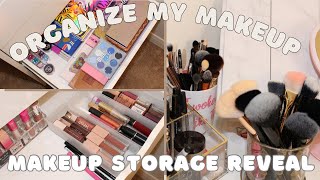 ORGANIZE MY MAKEUP WITH ME | MAKEUP ORGANIZATION 2024 | ASMR FEATURED ✨