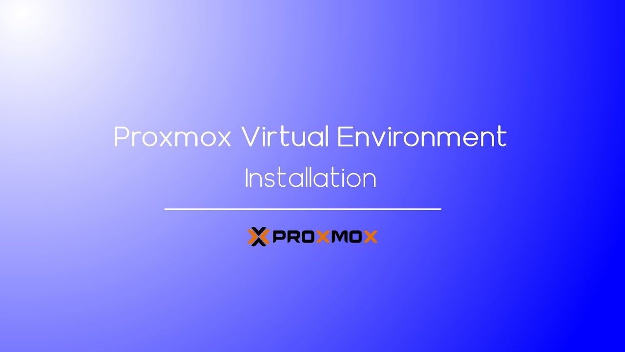[TUTORIEL] Proxmox : Installation de Proxmox Virtual Environment - YouTube