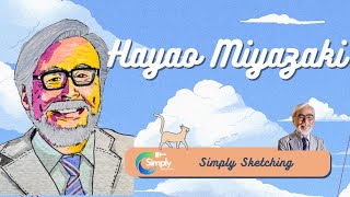 Tribute to Hayao Miyazaki | Hand-Drawn Portrait of the Studio Ghibli Master 宮崎駿へのトリビュート | 手描きポートレート