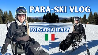 🎿 PARA-SKI VLOG: First time skiing as a paraplegic in Italy 🇮🇹 | Hotel, Spa, & Food ♿️