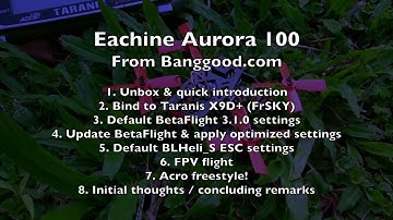 Eachine Aurora 100 (FrSKY) BNF - Review - Part 1/3