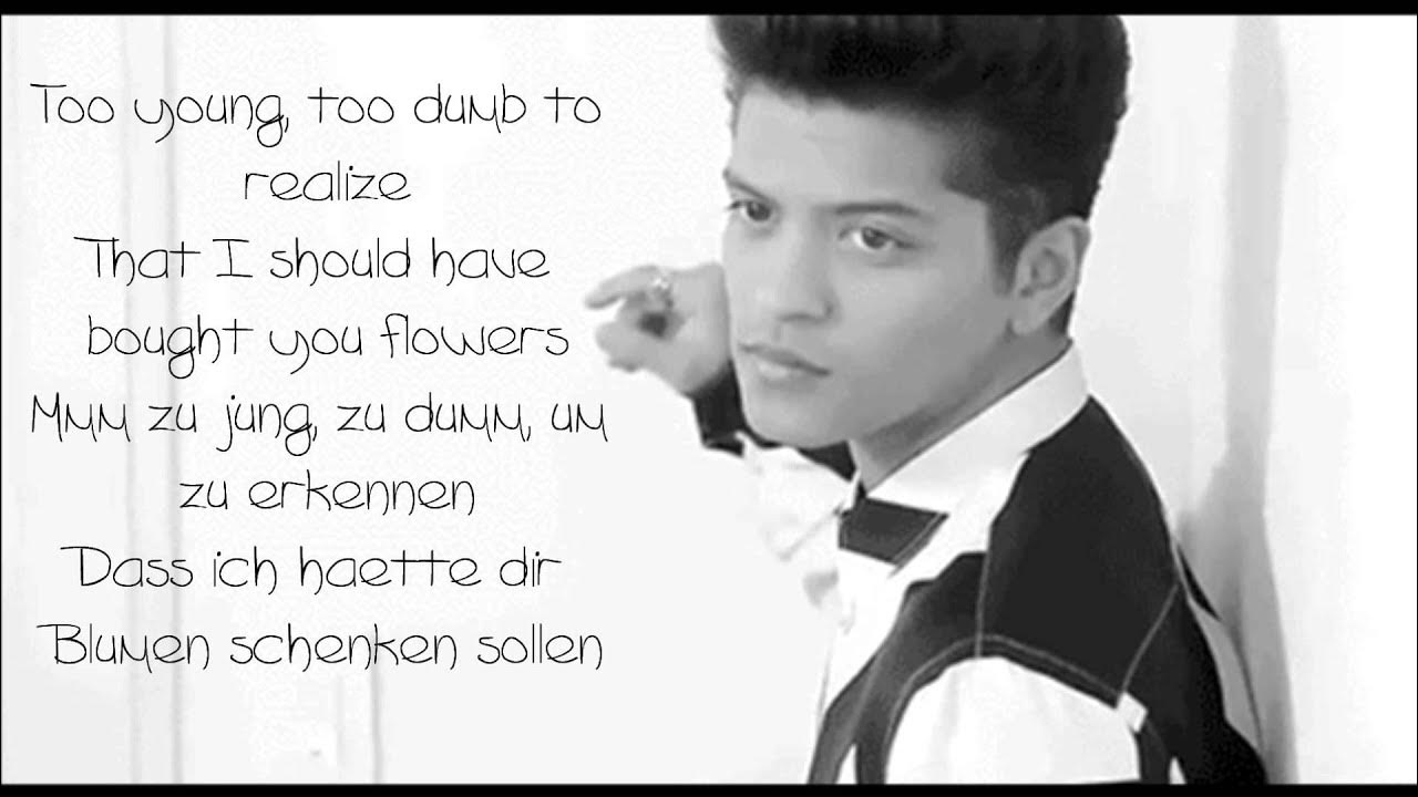 When I Was Your Man übersetzung Deutsch